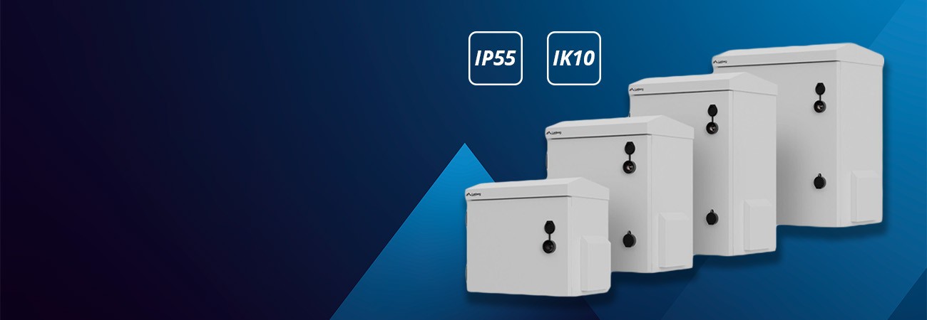 Novos armários de rack de 10" com classificação IP 55