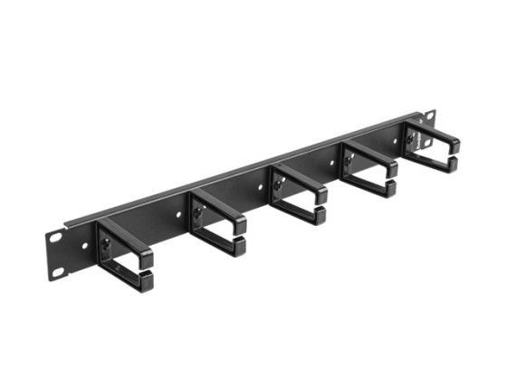 PAINEL DE GESTÃO DE CABOS DE 19" COM 5 SUPORTES DE PLÁSTICO 1U TIPO B PRETO LANBERG