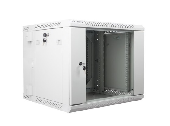 ARMÁRIO RACK DE 19" DE SECÇÃO DUPLA PARA MONTAGEM NA PAREDE 9U/600X600 (EMBALAGEM PLANA) LANBERG CINZENTO