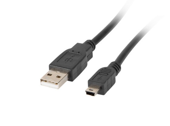 CABO USB MINI(M)-&gt;USB-A(M) 2.0 0.3M PRETO (CANON) LANBERG