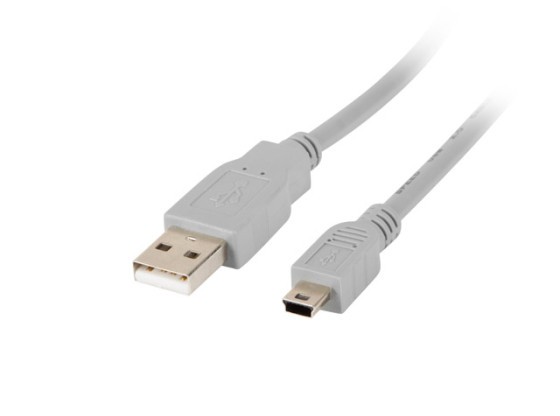 CABO USB MINI(M)-&gt;USB-A(M) 2.0 1.8M CINZENTO (CANON) LANBERG