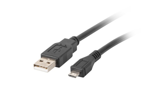 CABO USB MICRO(M)-&gt;USB-A(M) 2.0 0.3M PRETO LANBERG