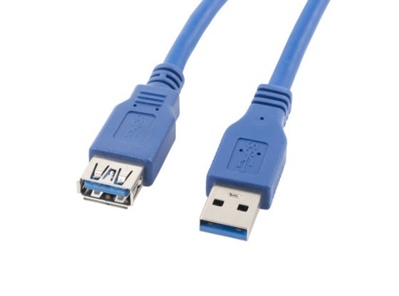 CABO USB-A M/F 3.0 1,8M AZUL LANBERG