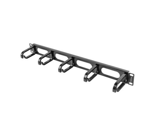 PAINEL DE GESTÃO DE CABOS DE 19" 5 ANÉIS - TIPO B 1U PRETO LANBERG