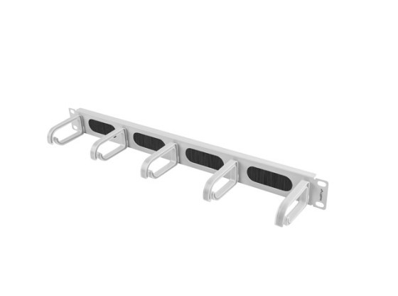 PAINEL DE ESCOVA DE GESTÃO DE CABOS DE 19" 5 ANÉIS TIPO B 1U CINZENTO LANBERG