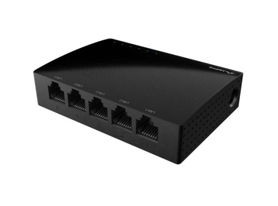 LANBERG SWITCH DSP1-1005 5X 1GB/S GIGABIT ETHERNET NÃO GERIDA DESKTOP 5V V2