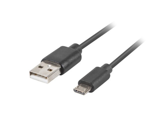CABO USB MICRO(M)-&gt;USB-A(M) 2.0 1.8M PRETO QC 3.0 LANBERG