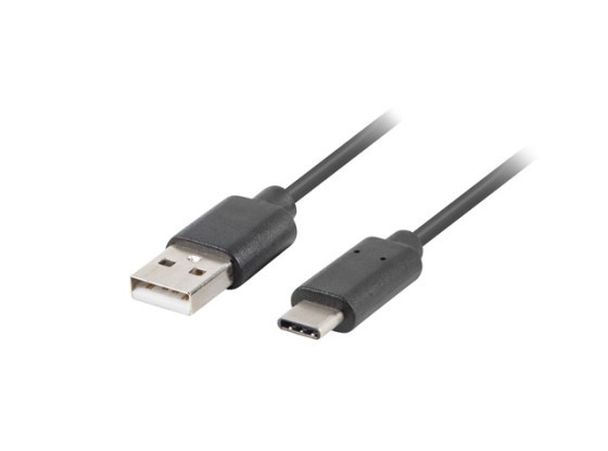 CABO USB-C(M)-&gt;USB-A(M) 2.0 3M PRETO QC 3.0 LANBERG