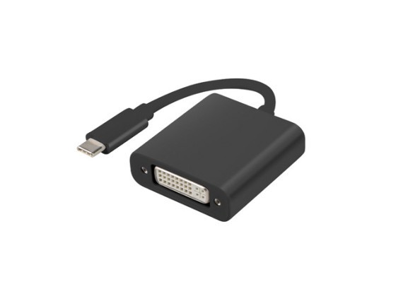 CABO ADAPTADOR USB-C(M) 3.1-&gt;DVI-I(F)(24+5) 15CM DUAL LINK (DISPLAYPORT ALT MODE) PRETO LANBERG