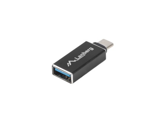 ADAPTADOR USB-C(M) 3.1-&gt;USB-A(F) PRETO OTG LANBERG