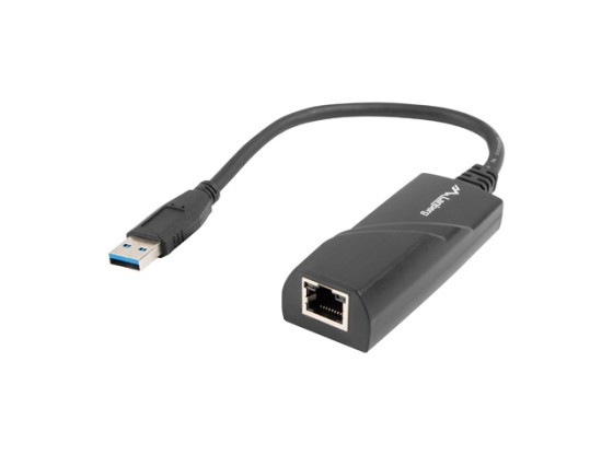 ADAPTADOR USB-&gt;RJ45 ETHERNET PLACA DE REDE LANBERG USB 3.0 1X RJ45 1GB CABO