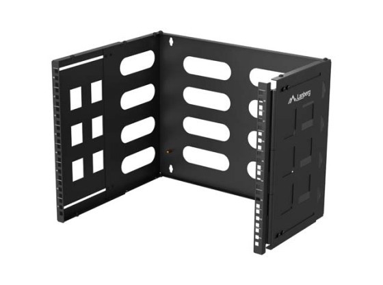 SUPORTE REBATÍVEL PARA MONTAGEM NA PAREDE 19" 8U 497X400/240 PRETO LANBERG