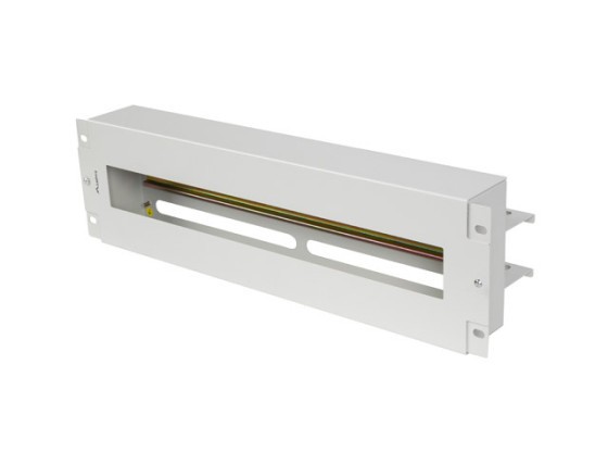 PAINEL DE DISTRIBUIÇÃO DE TENSÃO 3U DE 19" COM CALHA DIN TS-35 CINZENTO LANBERG
