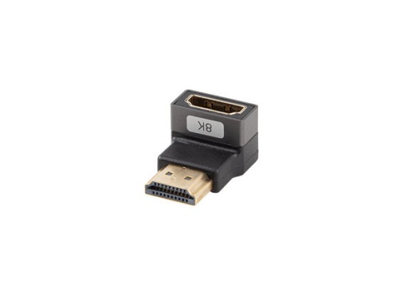 ADAPTADOR HDMI(M)->HDMI(F) 8K ANGULAR PARA BAIXO ALUMÍNIO PRATA LANBERG