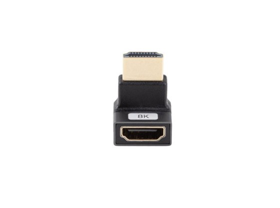 ADAPTADOR HDMI(M)->HDMI(F) 8K ANGULAR PARA CIMA ALUMÍNIO PRATA LANBERG