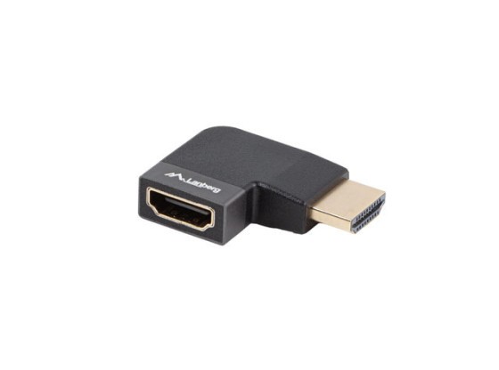 ADAPTADOR HDMI(M)->HDMI(F) 8K ANGULAR DIREITO ALUMÍNIO PRATA LANBERG