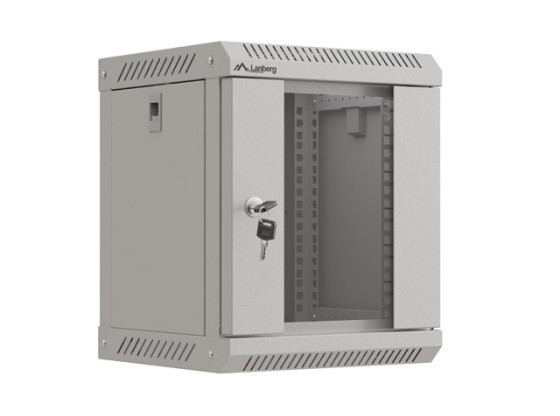 RACK DE INSTALAÇÃO 10" 6U 300X300 PORTA DE VIDRO CINZENTA LANBERG (EMBALAGEM PLANA)