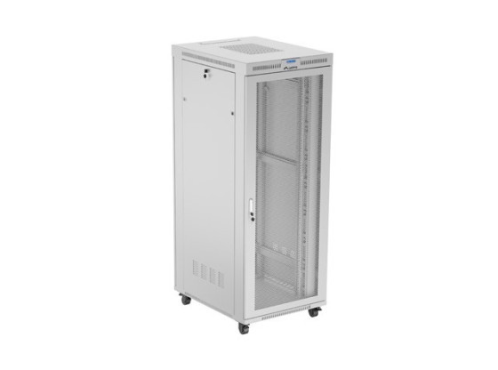 ARMÁRIO DE INSTALAÇÃO PARA MONTAGEM EM BASTIDOR 19" 42U 800X1000 CINZENTO LCD PORTA PERFURADA LANBERG (EMBALAGEM PLANA)