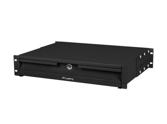 GAVETA PARA ARMÁRIOS DE 19" 2U 360MM PRETO LANBERG (2U/483X360MM CAPACIDADE DE CARGA ATÉ 90KG, MONTAGEM EM 4 PONTOS)