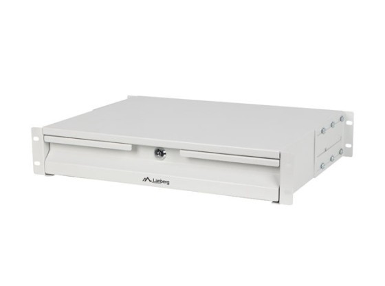 LANBERG 19" 2U 360MM GAVETA DE ARMÁRIO CINZENTA (2U/483X360MM CAPACIDADE DE CARGA ATÉ 90KG, MONTAGEM EM 4 PONTOS)