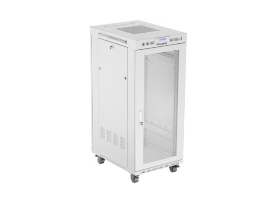 ARMÁRIO DE INSTALAÇÃO PARA MONTAGEM EM BASTIDOR 19" 27U 600X800 CINZENTO LCD PORTA PERFURADA LANBERG (EMBALAGEM PLANA)