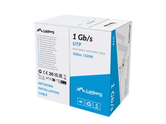 CABO LAN UTP 1GB/S 100M FIO CCA CINZENTO LANBERG