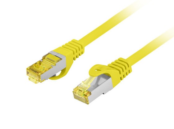 PATCHCORD CAT.6A S/FTP LSZH CU 15M AMARELO FLUKE PASSED LANBERG
