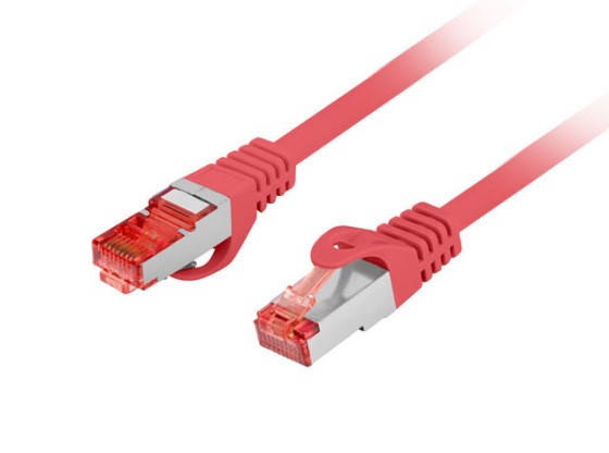 PATCHCORD CAT.6 S/FTP LSZH CU 0.25M VERMELHO FLUKE PASSED LANBERG