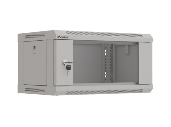 RACK DE INSTALAÇÃO 19" 4U 540X350 PORTA DE VIDRO CINZENTA LANBERG (EMBALAGEM PLANA)