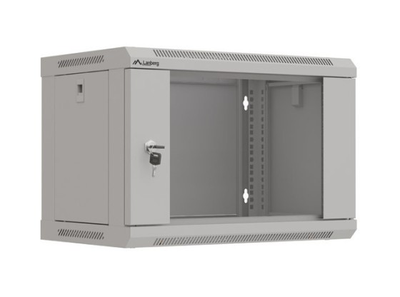 RACK DE INSTALAÇÃO 19" 6U 540X350 PORTA DE VIDRO CINZENTA LANBERG (EMBALAGEM PLANA)