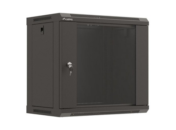 RACK DE INSTALAÇÃO 19" 9U 540X350 PORTA DE VIDRO PRETA LANBERG (EMBALAGEM PLANA)
