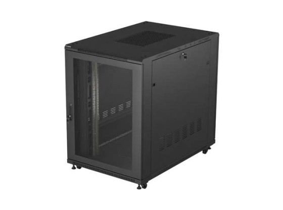 ARMÁRIO DE INSTALAÇÃO PARA MONTAGEM EM BASTIDOR 19" 22U 800X1200 PORTA PERFURADA PRETA LANBERG (EMBALAGEM PLANA)