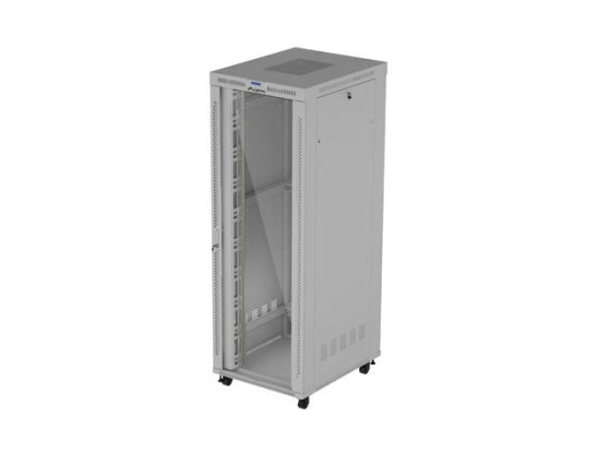 ARMÁRIO DE INSTALAÇÃO PARA MONTAGEM EM BASTIDOR 19" 47U 800X1000 PORTA DE VIDRO CINZENTO LCD LANBERG (EMBALAGEM PLANA) V2