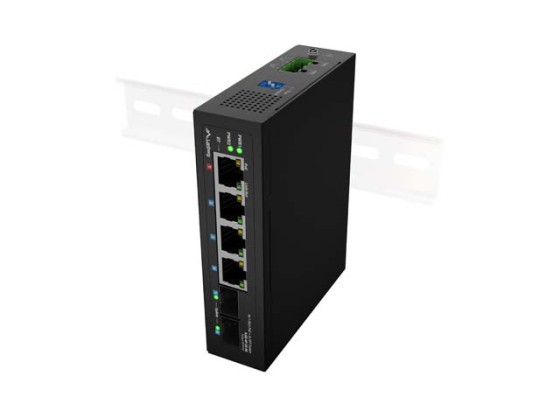 SWITCH LANBERG ILGE-4P-2S-90 LIGHT INDUSTRIAL POE 1XBT 3XAT 2XSFP DIN GIGABIT ETHERNET