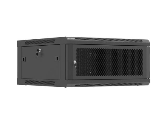 RACK DE INSTALAÇÃO 19" 4U 600X600 PORTA PERFURADA PRETA LANBERG (EMBALAGEM PLANA)