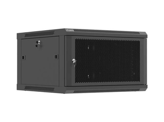 RACK DE INSTALAÇÃO 19" 6U 600X600 PORTA PERFURADA PRETA LANBERG (EMBALAGEM PLANA)