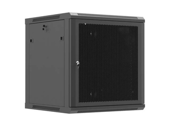 RACK DE INSTALAÇÃO 19" 12U 600X600 PORTA PERFURADA PRETA LANBERG (EMBALAGEM PLANA)
