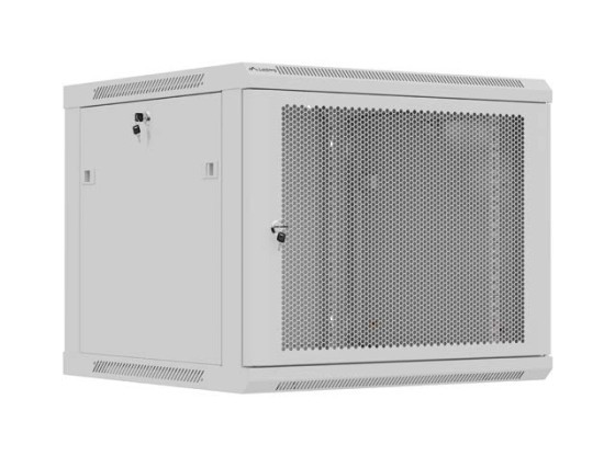 RACK DE INSTALAÇÃO 19" 9U 600X600 PORTA PERFURADA CINZENTA LANBERG (EMBALAGEM PLANA)