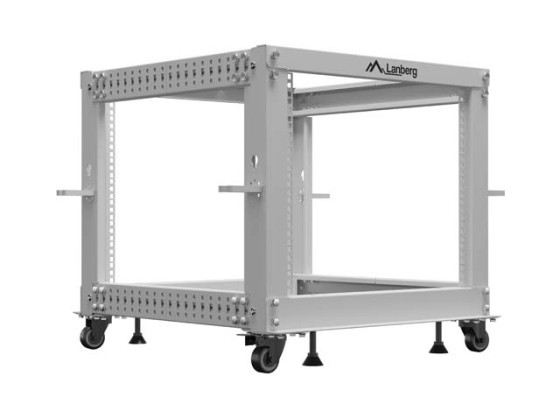 RACK ABERTO 19" 9U 600X600-1100 AJUSTÁVEL CINZENTO LANBERG
