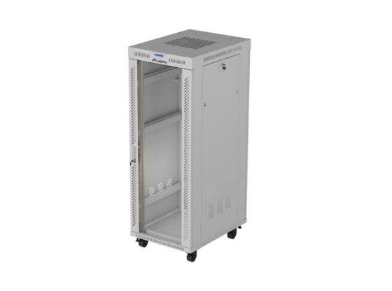 RACK DE INSTALAÇÃO 19" 32U 600X800 PORTA DE VIDRO CINZENTA LCD LANBERG (EMBALAGEM PLANA) V2