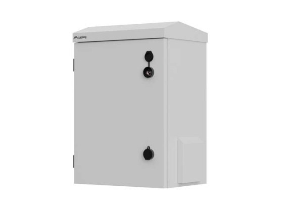 ARMÁRIO DE RACK 10" PARA MONTAGEM NA PAREDE/POSTE, IP55, HERMÉTICO, 340X250X500, CINZENTO, LANBERG (MONTADO)