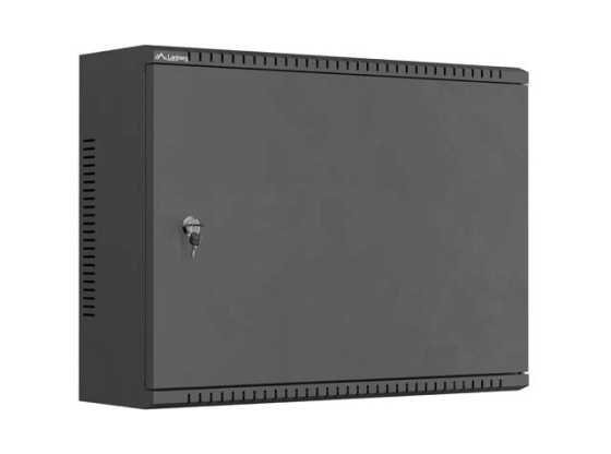 CAIXA DE INSTALAÇÃO TPR DE 19" COM PLACA DE MALHA 560X420X180 PRETA LANBERG (MONTADA)
