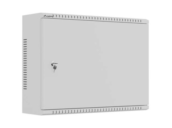 CAIXA DE INSTALAÇÃO TPR DE 19" COM PLACA DE MALHA 560X420X180 CINZENTA LANBERG (MONTADA)