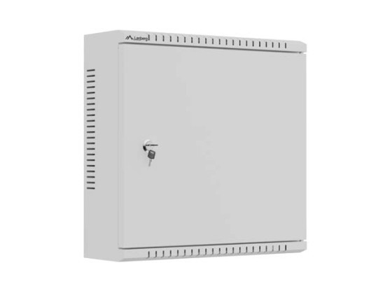 CAIXA DE INSTALAÇÃO TPR DE 10", COM PLACA DE MALHA 400X400X140, CINZENTA, DA LANBERG (MONTADA)