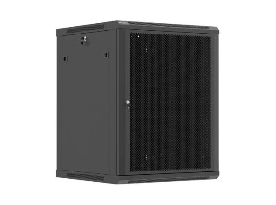 ARMARIO DE RACK DE 19", PARA MONTAGEM NA PAREDE, 15U/600X600 (EM CAIXA) COM PORTA PERFORADA, PRETO, LANBERG