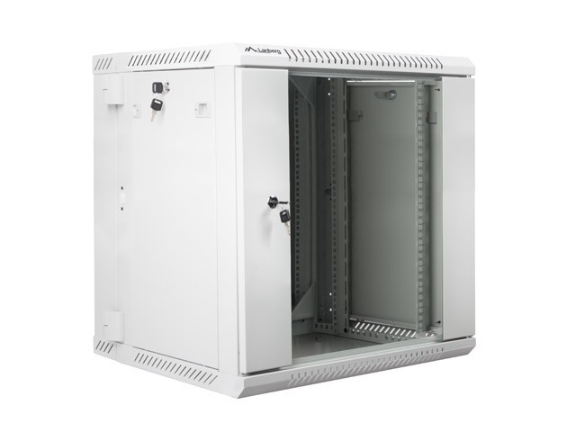 ARMÁRIO RACK DE 19" DE SECÇÃO DUPLA PARA MONTAGEM NA PAREDE 12U/600X600 (EMBALAGEM PLANA) LANBERG CINZENTO