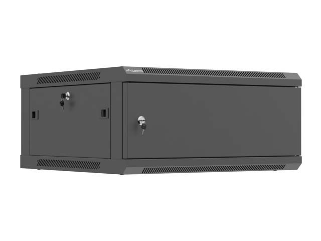 RACK DE INSTALAÇÃO 19" 4U 600X600 PORTA METÁLICA PRETA LANBERG (EMBALAGEM PLANA)