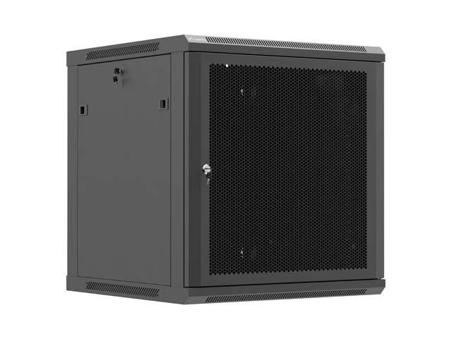 RACK DE INSTALAÇÃO 19" 12U 600X600 PORTA PERFURADA PRETA LANBERG (EMBALAGEM PLANA)