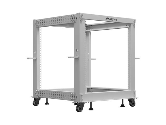 RACK ABERTO 19" 12U 600X600-1100 AJUSTÁVEL CINZENTO LANBERG